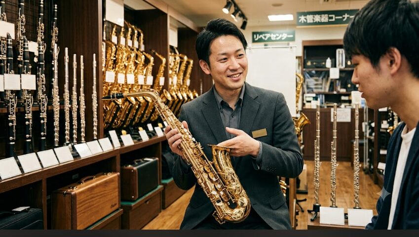 楽器店で店員おすすめサックス画像