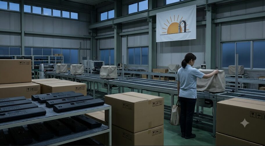生産ラインが停止した画像